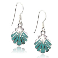 Turquoise Seashell Earrings