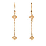 Rose Gold Clover Drop Earrings