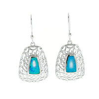 Blue Opal Filigree Earrings