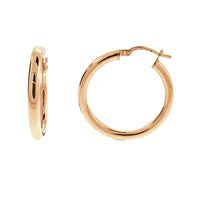 3mm Rose Gold Round Hoops