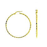 Gold Vermeil Diamond Cut Hoops