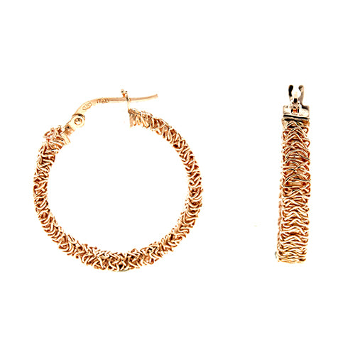 Rose Gold Mesh Wire Hoops