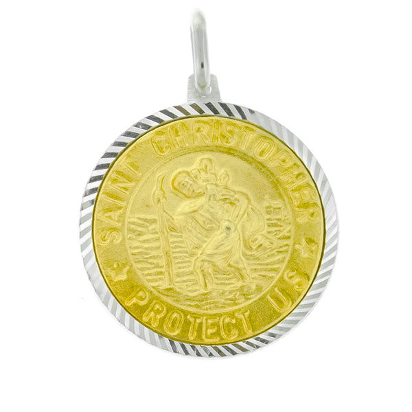 Two Tone St. Christopher Medal