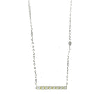 Silver Pearl Bar Necklace