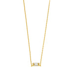 Gold CZ Baguette Necklace