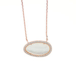 Rose Gold CZ Mother of Pearl Necklace