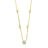 Oval CZ Chain Link Necklace