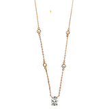 Oval CZ Chain Link Necklace