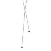 Two CZ Lariat Necklace