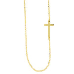 Gold Vermeil Sideways Cross Necklace