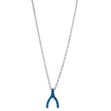 Blue Turquoise Nano Wishbone Necklace