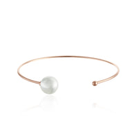 Pearl and Bead Cuff Bangle Bracelet