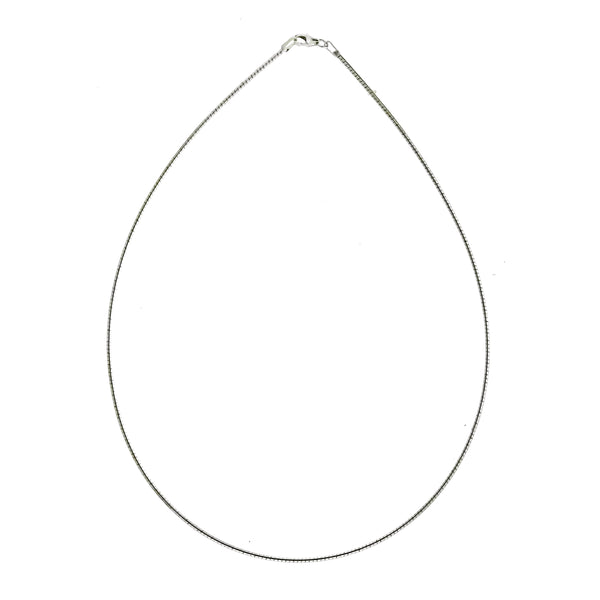 1.5mm Round Omega Necklace