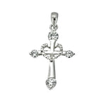 CZ Cross with Ring Pendant