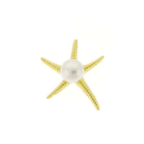 Gold Vermeil Pearl Starfish Pendant