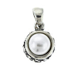 Oxidized Pearl Pendant