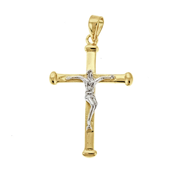 Two Tone Crucifix Pendant