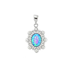 Oval Opal and Pearl Pendant