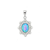 Oval Opal and Pearl Pendant