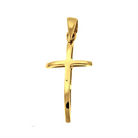 Gold Vermeil Curved Cross Pendant