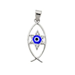 Fish and Star with Third Eye/Evil Eye Pendant