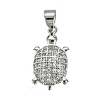Micro Pave CZ Turtle Pendant