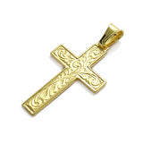 Gold Vermeil Satin Filigree Cross Pendant