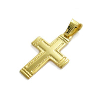 Gold Vermeil Rope Edged Cross Pendant