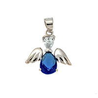Sapphire CZ Angel Pendant