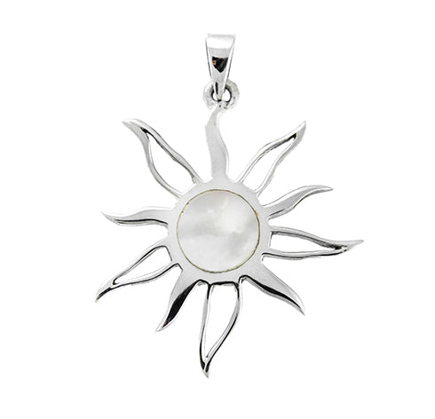 Small Mother of Pearl Sun Pendant
