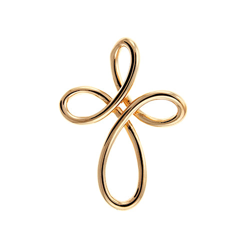 Rose Gold Infinity Cross Pendant