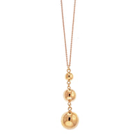 Rose Gold Three Ball Necklace