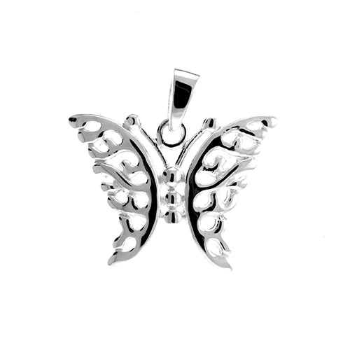 Silver Filigree Butterfly Pendant