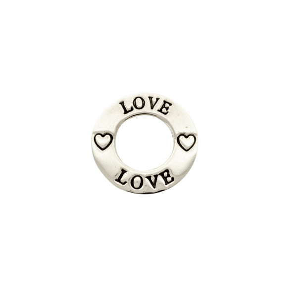 Etched Love Ring Pendant