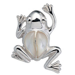 White Mother of Pearl Frog Pendant