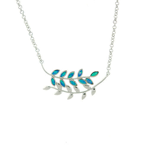Blue Opal Branch Necklace