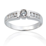 4mm CZ Solitaire Ring