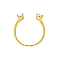 Gold CZ Cuff Ring