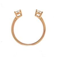 Rose Gold CZ Cuff Ring
