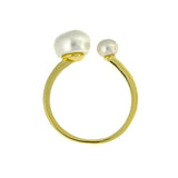 Gold Freshwater Pearl Cuff Ring