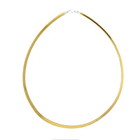 4mm Reversible Gold Vermeil and Silver Omega Necklace