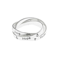 Faith Love Hope Puzzle Ring