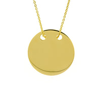 Gold Vermeil Double Hole Disc Necklace
