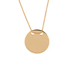 Rose Gold Double Hole Disc Necklace