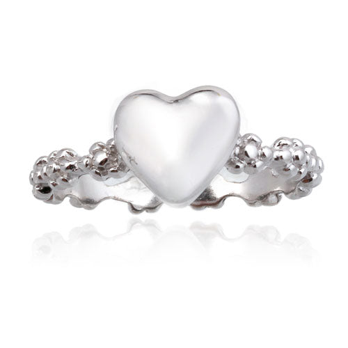 Heart and Flower Ring