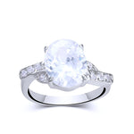 Large Oval CZ Ring