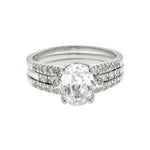 Oval Cathedral Wedding Set