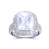 Rectangle CZ Wedding Ring