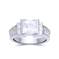 CZ Square Art Deco Ring