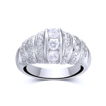 Graduated Dome CZ Ring